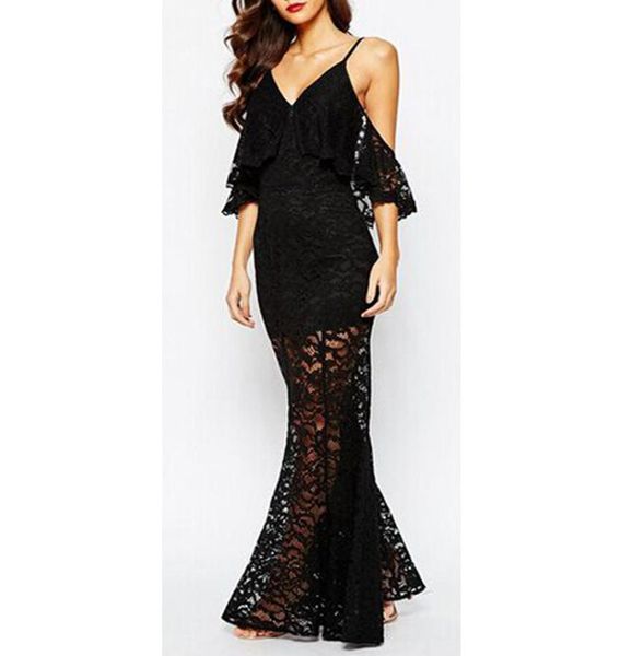 casual dresses style no. fl345 sheer white long lace dress, Black;gray
casual dresses style no. fl345 sheer white long lace dress, Black;gray