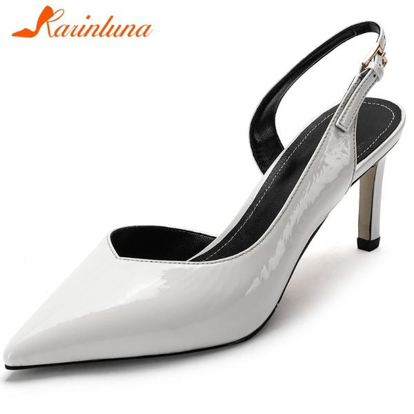 ladies high thin heel sandals fashion party patent genuine leather women pointed toe shoes woman, Black
ladies high thin heel sandals fashion party patent genuine leather women pointed toe shoes woman, Black