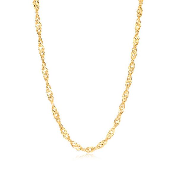 chains wholesale 999 24k solid pure gold jewelry water wave chain necklace for woman, Silver
chains wholesale 999 24k solid pure gold jewelry water wave chain necklace for woman, Silver