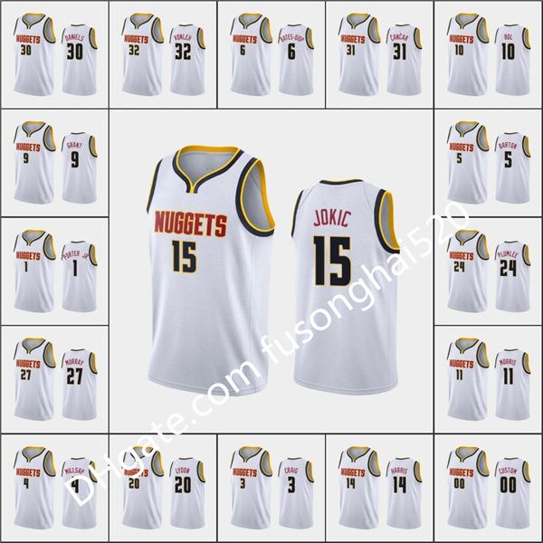 2021 print men's women kids college white nikola 27 jokic bol bol jamal murray zeke nnaji city basketball jersey new uniform, Black;red
2021 print men's women kids college white nikola 27 jokic bol bol jamal murray zeke nnaji city basketball jersey new uniform, Black;red