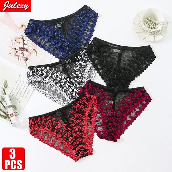 women's panties 3pcs/pack julexy women lace embroidery hollow out mesh transparent bikini briefs mid waist, Black;pink
women's panties 3pcs/pack julexy women lace embroidery hollow out mesh transparent bikini briefs mid waist, Black;pink