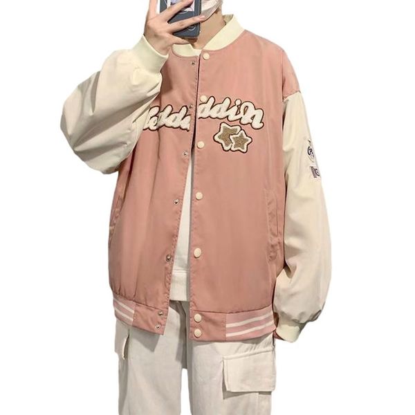 women's jackets women baseball long sleeve stand collar star letter embroidery oversized, Black;brown
women's jackets women baseball long sleeve stand collar star letter embroidery oversized, Black;brown