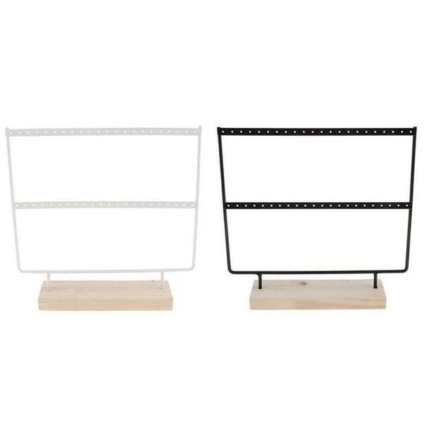 jewelry pouches, bags 2x wood 44 holes earrings organizer holder necklaces rack 2 layers display stand(white&black), Pink;blue
jewelry pouches, bags 2x wood 44 holes earrings organizer holder necklaces rack 2 layers display stand(white&black), Pink;blue