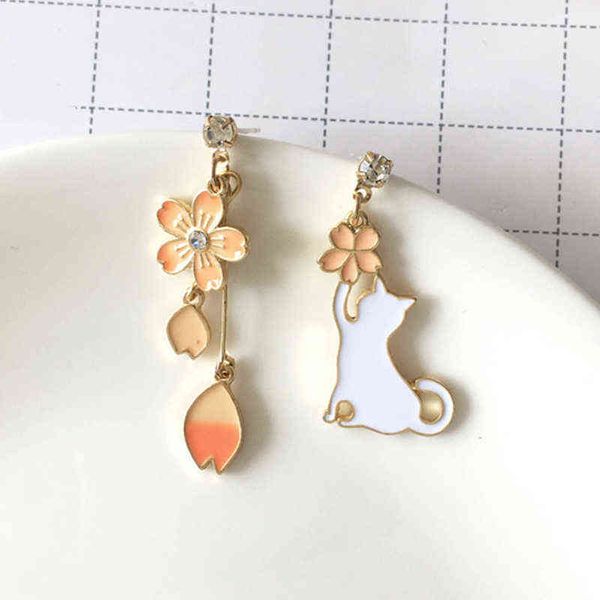 new fashion flower cute animal cat dangle earrings for women moon stars kitten flowers asymmetrical earring party jewelry gifts g220312, Silver
new fashion flower cute animal cat dangle earrings for women moon stars kitten flowers asymmetrical earring party jewelry gifts g220312, Silver