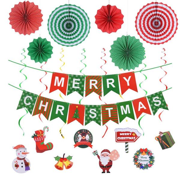 party decoration merry christmas paper banners cartoon santa claus snowman spiral flag garland for home xmas year
party decoration merry christmas paper banners cartoon santa claus snowman spiral flag garland for home xmas year