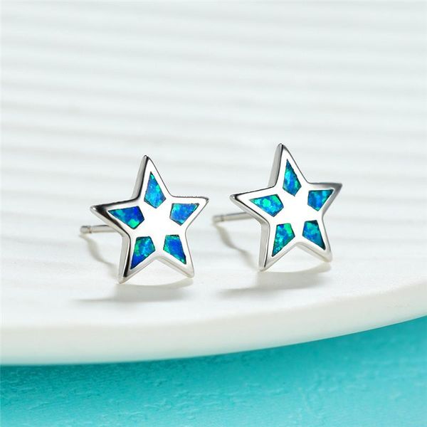 luxury female white blue opal stone earrings rose gold silver color wedding classic star small stud for women, Golden;silver
luxury female white blue opal stone earrings rose gold silver color wedding classic star small stud for women, Golden;silver