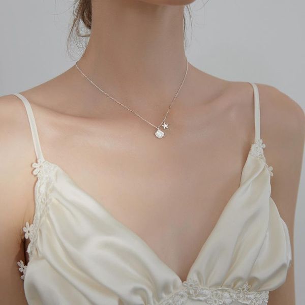 chokers 925 sterling silver starfish shell pendant necklaces high-level sense of simplicity female clavicle chain necklace for women, Golden;silver
chokers 925 sterling silver starfish shell pendant necklaces high-level sense of simplicity female clavicle chain necklace for women, Golden;silver