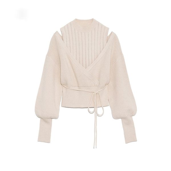 kuzuwata half-high collar drawstring knitted sweaters sweet loose shoulder strapless women jackrt autumn winter pullovers 211224, White;black
kuzuwata half-high collar drawstring knitted sweaters sweet loose shoulder strapless women jackrt autumn winter pullovers 211224, White;black