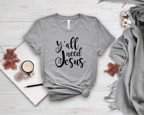 women's t-shirt y'all need jesus christian funny shirt female clothes cotton clothing graphic short sleeve women o neck tees, White
women's t-shirt y'all need jesus christian funny shirt female clothes cotton clothing graphic short sleeve women o neck tees, White