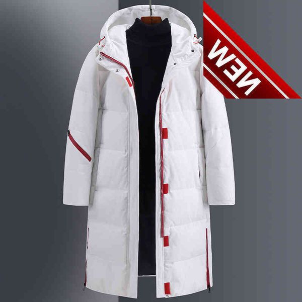 windproof men's long down jacket winter warm casual high-quality coat solid color hooded thick white duck parker autumn, Black
windproof men's long down jacket winter warm casual high-quality coat solid color hooded thick white duck parker autumn, Black