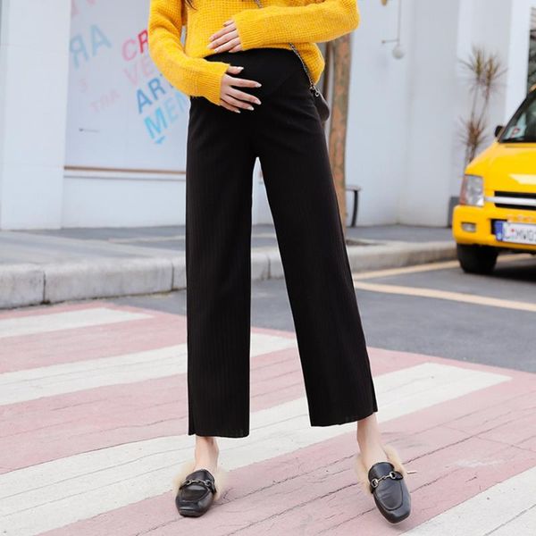 maternity bottoms pregnant women's wide-leg pants knitted spring and autumn fashion wild loose straight leg belly lift trousers, White
maternity bottoms pregnant women's wide-leg pants knitted spring and autumn fashion wild loose straight leg belly lift trousers, White