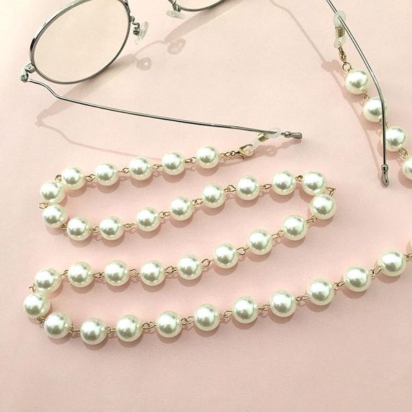 other fashion accessories simple pearl glasses sunglasses chain women's sun hanging neck eyeglasses rope, Silver
other fashion accessories simple pearl glasses sunglasses chain women's sun hanging neck eyeglasses rope, Silver