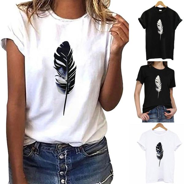fashion women white summer o-neck short sleeve feather print t-shirt ladeis casual tee tshirt poleras mujer#35 women's
fashion women white summer o-neck short sleeve feather print t-shirt ladeis casual tee tshirt poleras mujer#35 women's
