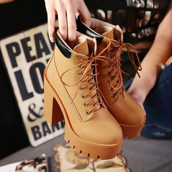 boots fall winter 2021 fashion versatile thick heel short soled waterproof platform lace up slope, Black
boots fall winter 2021 fashion versatile thick heel short soled waterproof platform lace up slope, Black