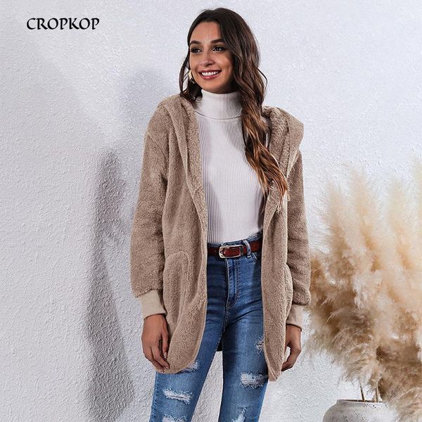 women's knits & tees winter women long oversized hooded cardigan brown plush double-sided warm jacket casual loose coat korean fashion, White
women's knits & tees winter women long oversized hooded cardigan brown plush double-sided warm jacket casual loose coat korean fashion, White