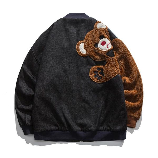 men's jackets autumn and winter thickened cotton flocked denim clothes used washed cartoon chinese style, Black;brown
men's jackets autumn and winter thickened cotton flocked denim clothes used washed cartoon chinese style, Black;brown