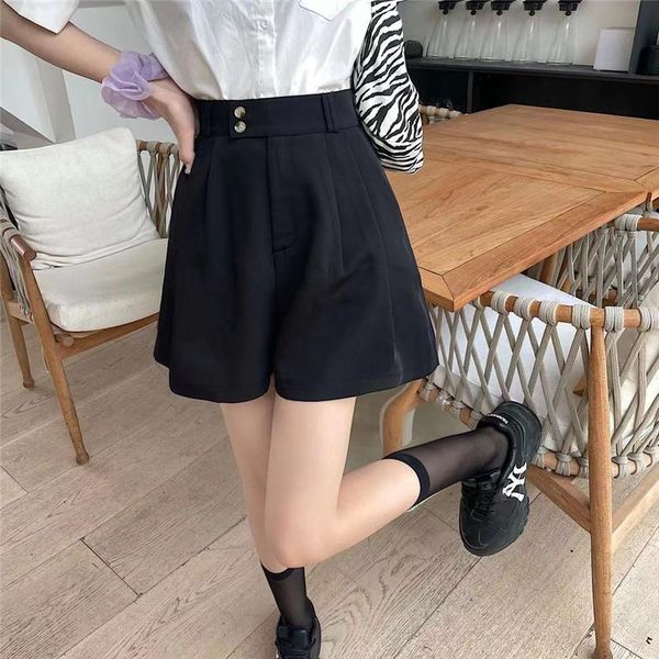 women's shorts ytx1945 summer two-button high waist drape casual wide-leg women, White;black
women's shorts ytx1945 summer two-button high waist drape casual wide-leg women, White;black