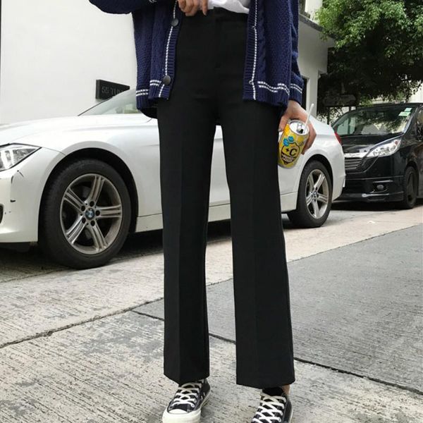 women's pants & capris women classic black elegant trousers high waist leisure all-match loose straight korean comfortable pant daily, Black;white
women's pants & capris women classic black elegant trousers high waist leisure all-match loose straight korean comfortable pant daily, Black;white