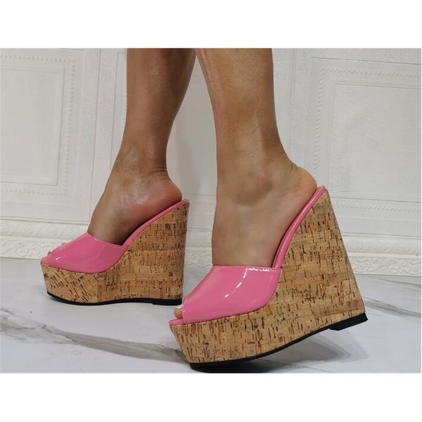 sandals dipsloot pink girls patent peep leather toe sliding in wedge shoes woman fashion thick soles platform slippers qie4, Black
sandals dipsloot pink girls patent peep leather toe sliding in wedge shoes woman fashion thick soles platform slippers qie4, Black