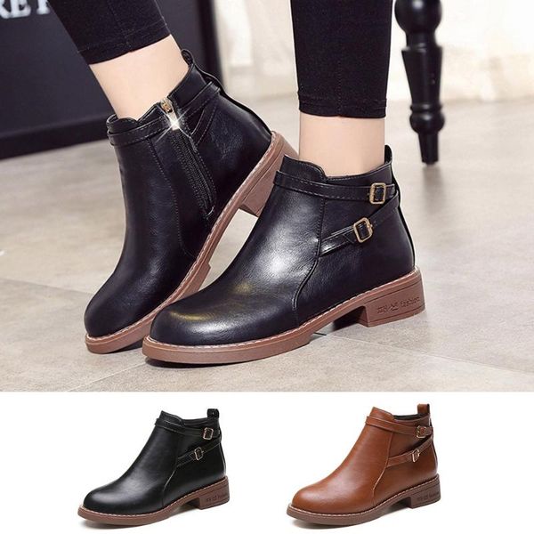 boots women fashion solid leather middle zipper thick round toe outdoor pu winter classic female shoes sep#, Black
boots women fashion solid leather middle zipper thick round toe outdoor pu winter classic female shoes sep#, Black