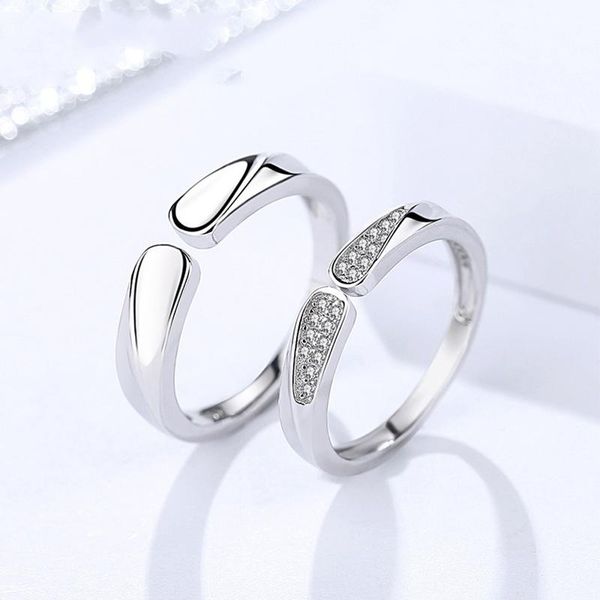cluster rings authentic s925 sterling silver ring female fashion creative korean zircon couple opening adjustable suitable for engagement, Golden;silver
cluster rings authentic s925 sterling silver ring female fashion creative korean zircon couple opening adjustable suitable for engagement, Golden;silver