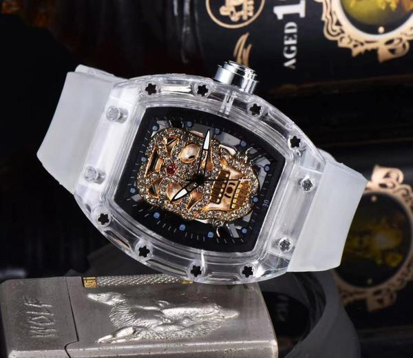 wristwatches men's watch hollow skull set with diamond chronograph multifunctional silicone strap, acrylic case, sport, Slivery;brown
wristwatches men's watch hollow skull set with diamond chronograph multifunctional silicone strap, acrylic case, sport, Slivery;brown