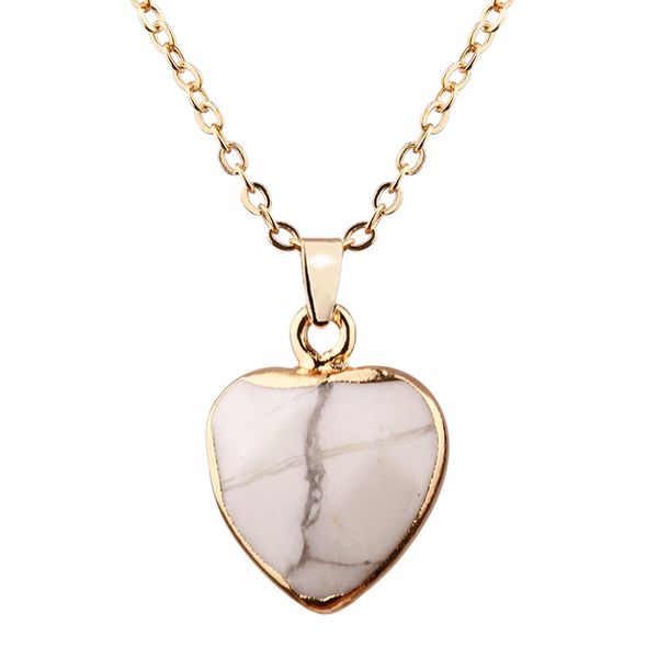 love shape white marble quartz pendant necklace fashion necklace women jewelry, Silver
love shape white marble quartz pendant necklace fashion necklace women jewelry, Silver