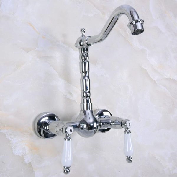 bathroom sink faucets silver polished chrome brass two hole ceramic lever handle kitchen basin faucet mixer tap swivel spout 360' dnf96
bathroom sink faucets silver polished chrome brass two hole ceramic lever handle kitchen basin faucet mixer tap swivel spout 360' dnf96