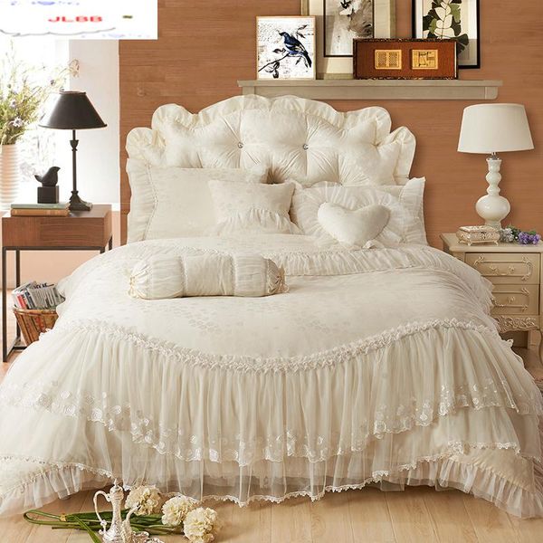 bedding sets 100%cotton lace set king twin bed princess korean girls white pink skirt pillowcase wedding bedclothes
bedding sets 100%cotton lace set king twin bed princess korean girls white pink skirt pillowcase wedding bedclothes