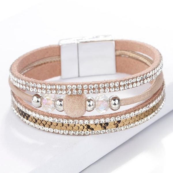 charm bracelets allyes snake grain pattern leather for women fashion 2021 elegant ladies multilayer wide wrap bracelet femme jewelry, Golden;silver
charm bracelets allyes snake grain pattern leather for women fashion 2021 elegant ladies multilayer wide wrap bracelet femme jewelry, Golden;silver