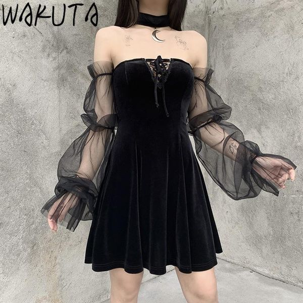 gothic dark bodycon dress black strapless mesh long sleeve mini bandage women harajuku high waist party night casual dresses, Black;gray
gothic dark bodycon dress black strapless mesh long sleeve mini bandage women harajuku high waist party night casual dresses, Black;gray
