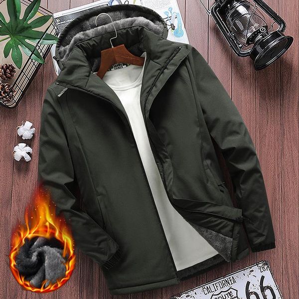 men's jackets 2021 plus size 5xl winter parka men warm windproof coats fleece zipper male hooded overcoat clothes, Black;brown
men's jackets 2021 plus size 5xl winter parka men warm windproof coats fleece zipper male hooded overcoat clothes, Black;brown