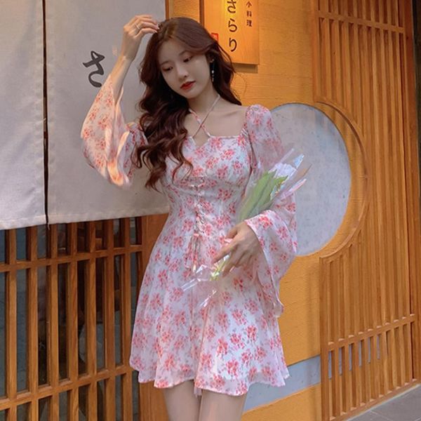 casual dresses design elegant floral dress women chiffon vintage mini y2k female beach party one piece korean 2021 summer, Black;gray
casual dresses design elegant floral dress women chiffon vintage mini y2k female beach party one piece korean 2021 summer, Black;gray