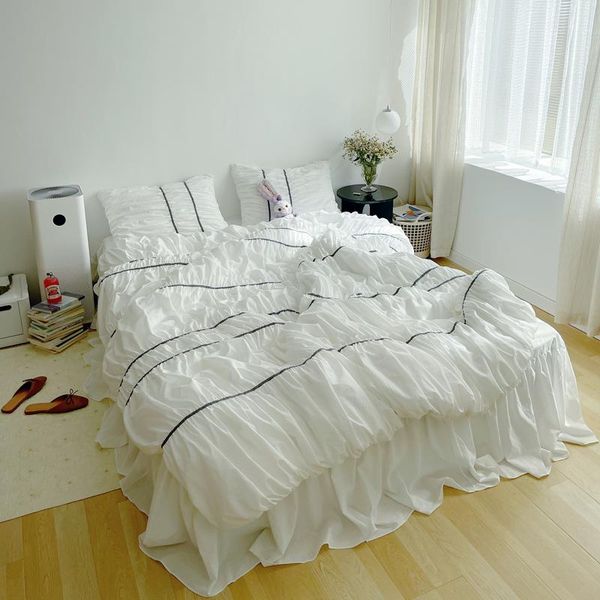 bedding sets white yellow blue folds washed cotton set duvet cover bed linen pillowcases fitted sheet home textile king size
bedding sets white yellow blue folds washed cotton set duvet cover bed linen pillowcases fitted sheet home textile king size