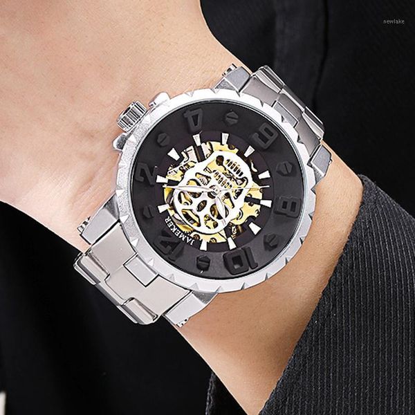 wristwatches skeleton watches men 2021 luxury automatic self winding mens steampunk mechanical stainless steel military, Slivery;brown
wristwatches skeleton watches men 2021 luxury automatic self winding mens steampunk mechanical stainless steel military, Slivery;brown