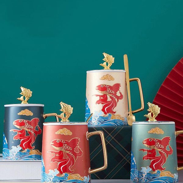 mugs cartoon carp ceramic maker creative frosted gift box water with cover and spoon large capacity cute coffee cups
mugs cartoon carp ceramic maker creative frosted gift box water with cover and spoon large capacity cute coffee cups