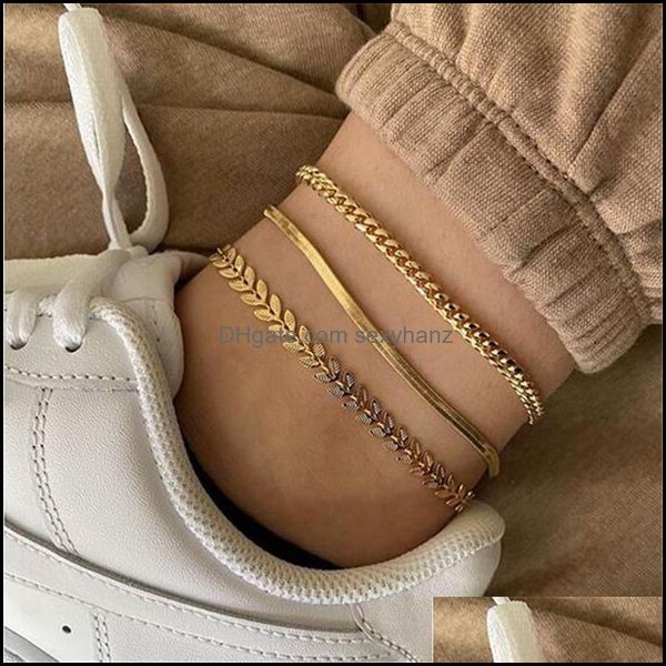 anklets 3pcs/set gold color chain for women beach foot jewelry leg ankle bracelets aessories drop delivery 2021 xqesx, Red;blue
anklets 3pcs/set gold color chain for women beach foot jewelry leg ankle bracelets aessories drop delivery 2021 xqesx, Red;blue