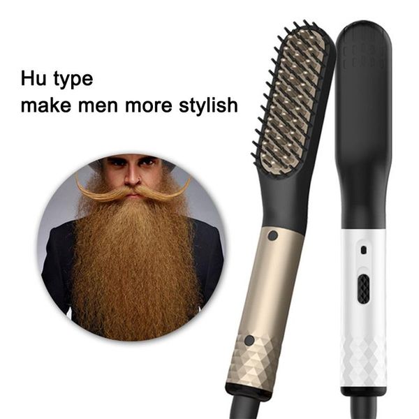 hair brushes mini beard straightener comb, multi-function, fast heating and styling men's 200temperature, Silver
hair brushes mini beard straightener comb, multi-function, fast heating and styling men's 200temperature, Silver