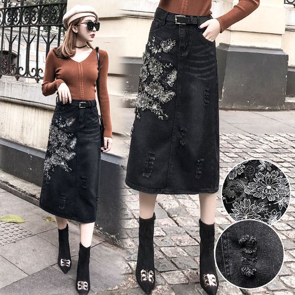 skirt big denim size saias from spring fashion women and fall flower boredom quadril bag a line step out of the belt high femme jupe cd5l, Black
skirt big denim size saias from spring fashion women and fall flower boredom quadril bag a line step out of the belt high femme jupe cd5l, Black
