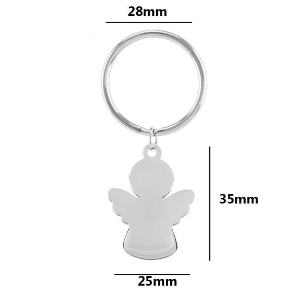 keychains 100% stainless steel blank angel tags charms keychain diy metal id pendant key rings mirror polished wholesale 10pcs, Silver
keychains 100% stainless steel blank angel tags charms keychain diy metal id pendant key rings mirror polished wholesale 10pcs, Silver