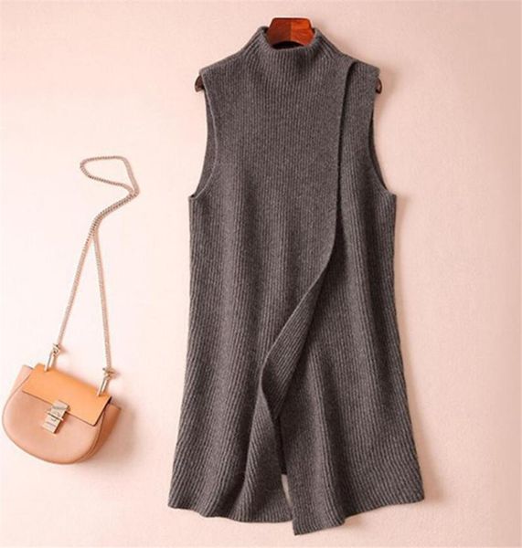 women's vests autumn and winter solid color knitted cashmere jacket vest female long section half-high round neck sleeveless wool sweat, Black;white
women's vests autumn and winter solid color knitted cashmere jacket vest female long section half-high round neck sleeveless wool sweat, Black;white