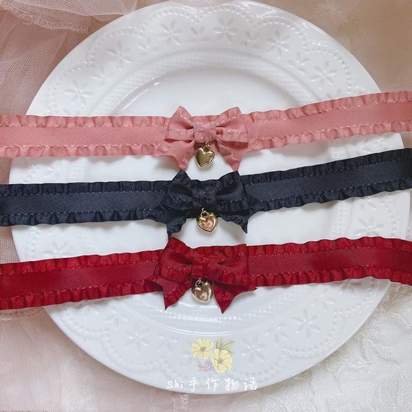 french style handmade lolita necklace girly vintage baroque ribbon love heart tea party cosplay elegant ruffle collarbone chain chokers, Golden;silver
french style handmade lolita necklace girly vintage baroque ribbon love heart tea party cosplay elegant ruffle collarbone chain chokers, Golden;silver