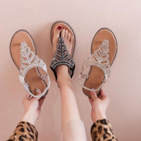 sandals 2021 fashion women's shoes flat slippers drill inner beach summer comfortable casual ins, Black
sandals 2021 fashion women's shoes flat slippers drill inner beach summer comfortable casual ins, Black