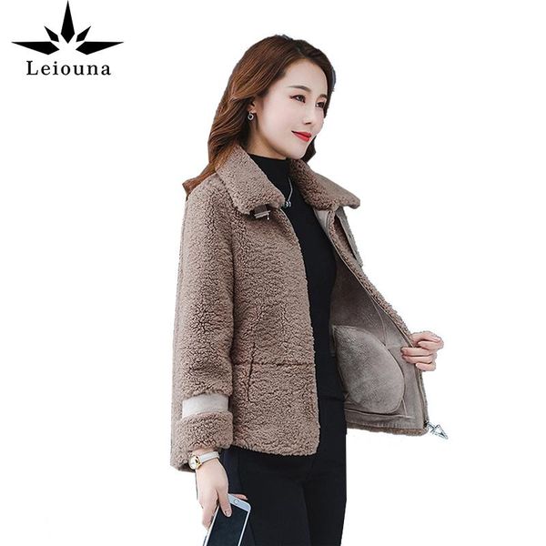 women's fur & faux leiouna loose short coat autumn winter woman 2021 fashion all-match plush fleece jacket female western style parker, Black
women's fur & faux leiouna loose short coat autumn winter woman 2021 fashion all-match plush fleece jacket female western style parker, Black