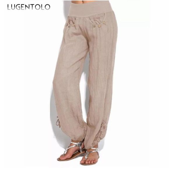 lugentolo plus size pants women summer loose wide leg solid button decoration leisure elastic waist full length women's & capris, Black;white
lugentolo plus size pants women summer loose wide leg solid button decoration leisure elastic waist full length women's & capris, Black;white