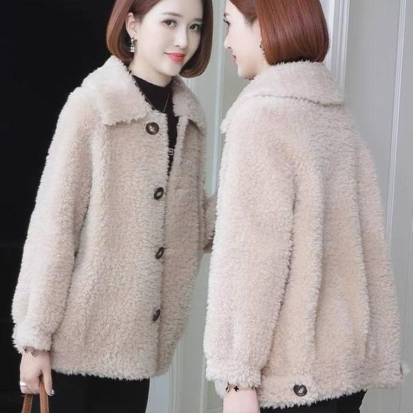 women's fur & faux 2021 women winter genuine jacket ladies sheep shearing lambs wool real outerwear female casual single breasted coat, Black
women's fur & faux 2021 women winter genuine jacket ladies sheep shearing lambs wool real outerwear female casual single breasted coat, Black