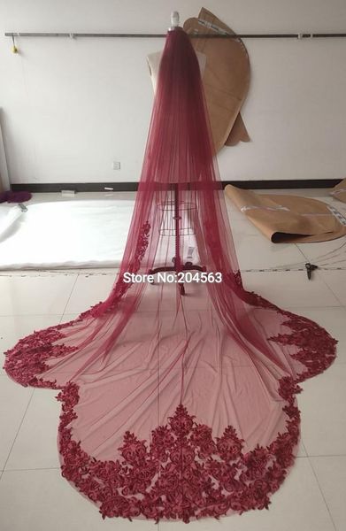 bridal veils arrive one-layer long red wedding unique design lace edge veil for bride with comb, Black
bridal veils arrive one-layer long red wedding unique design lace edge veil for bride with comb, Black