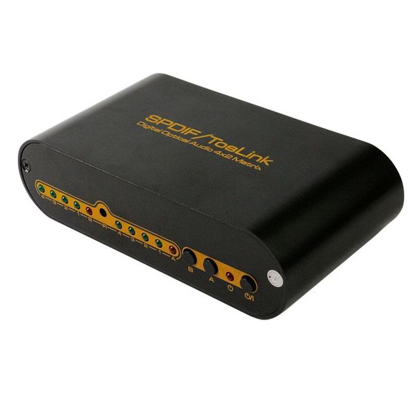 remote controlers spdif toslink digital optical o true matrix 4x2 switcher switch splitter 4 in 2 out video converter control(eu plug)
remote controlers spdif toslink digital optical o true matrix 4x2 switcher switch splitter 4 in 2 out video converter control(eu plug)