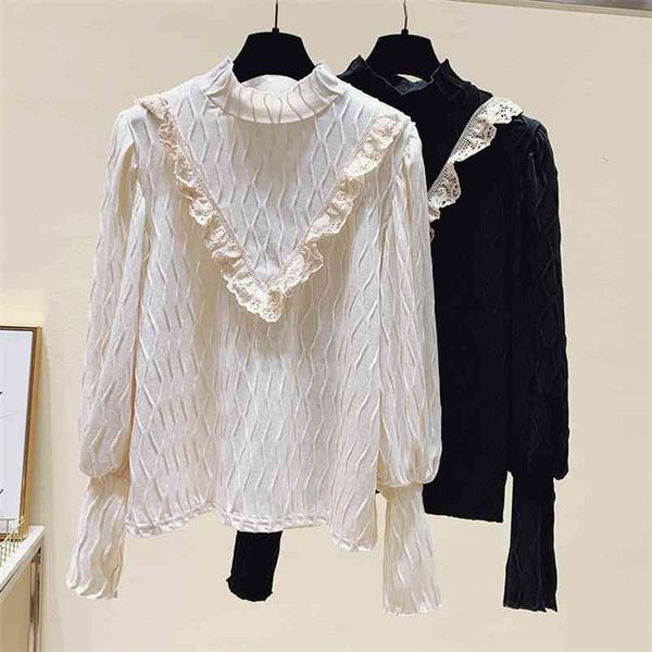 lace stitching shirt women's temperament stand-up collar pleated long-sleeved uk168 210507, White
lace stitching shirt women's temperament stand-up collar pleated long-sleeved uk168 210507, White