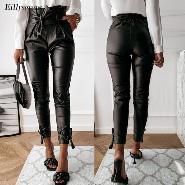 stylish women's leggings pu leather high waisted pants stretchy bowknot skinny pencil trousers bow womens black & capris, Black;white
stylish women's leggings pu leather high waisted pants stretchy bowknot skinny pencil trousers bow womens black & capris, Black;white